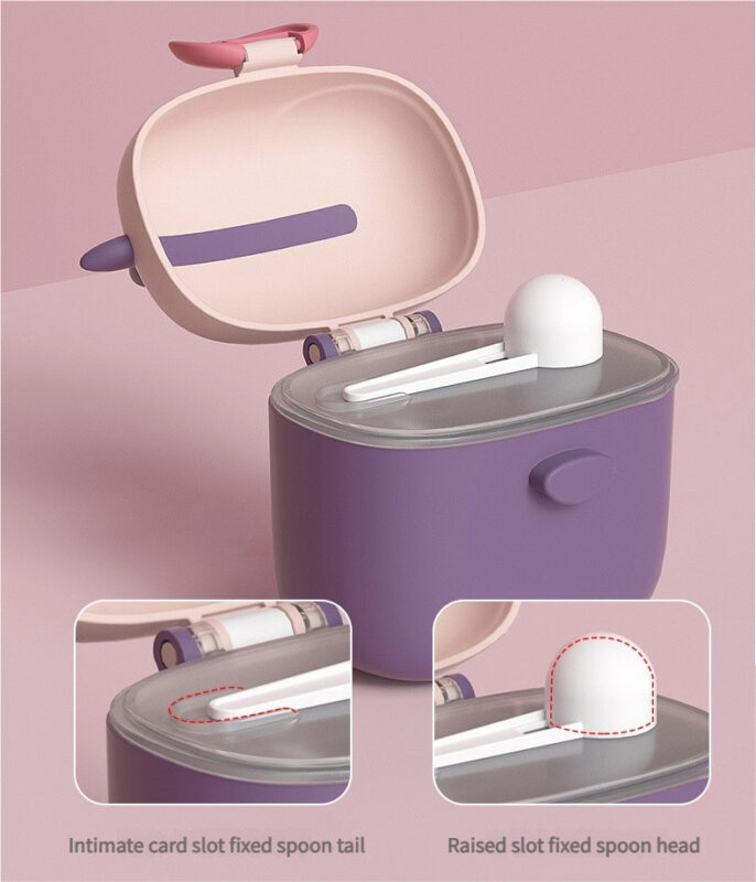 Baby Formula Container With Scoop Holder