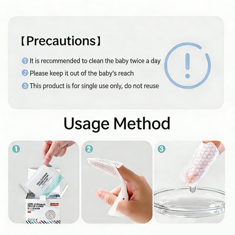 Baby Oral Care Finger Wipes 2 Infant Dental Hygiene Wipes