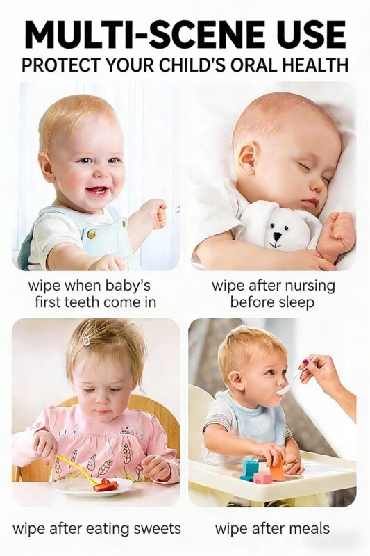 Baby Oral Care Finger Wipes 4 Baby Oral Wipes Dry Wet Use