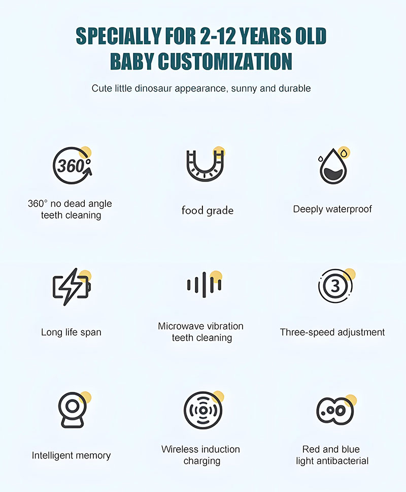 Vollständige Mundreinigung Kinderzahnbürste