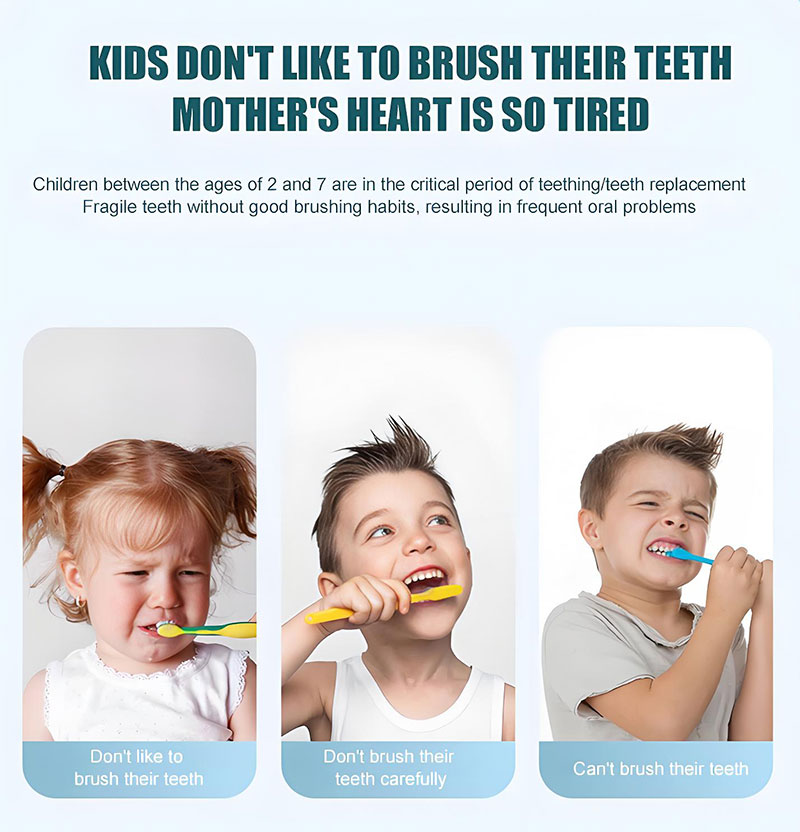 Sichere Kinderzahnbürste aus Silikon